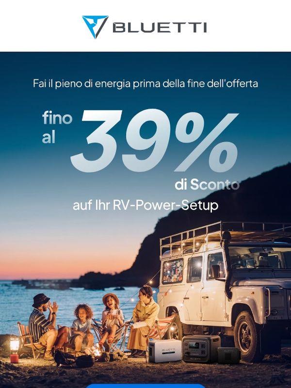 🚐 Ultima occasione: fino al 39% di sconto sull'energia per camper