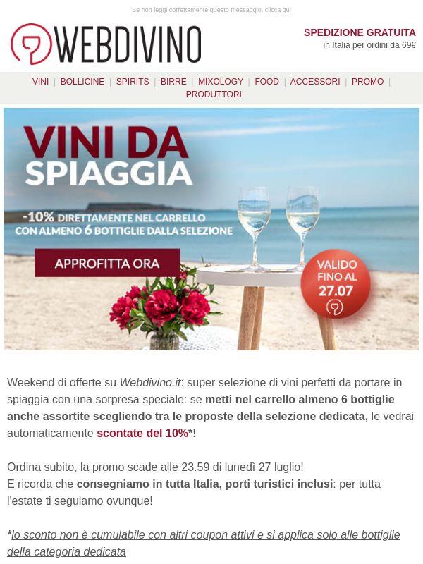 Vini da spiaggia ⛱️ -10% sulla selezione!