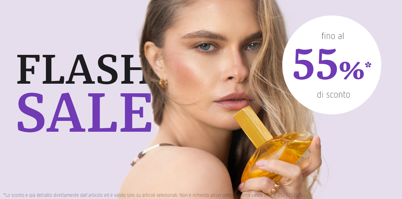 Banner Hero Flash Sale: Risparmia fino al 55% su articoli selezionati durante il Flash Sale. Lo sconto è già applicato direttamente al prodotto. Nessun codice necessario. Offerta valida fino al 25/07/2026.