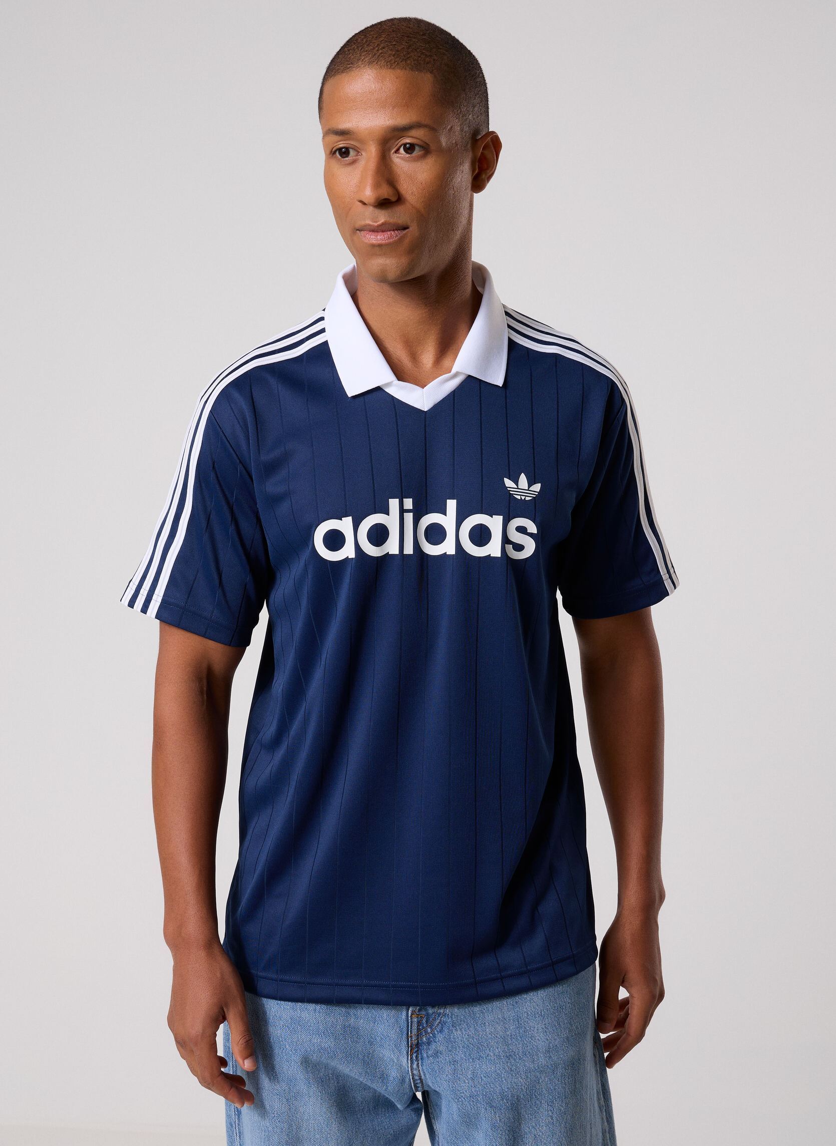adidas originals Tee-shirts PINSTR JSY homme marine