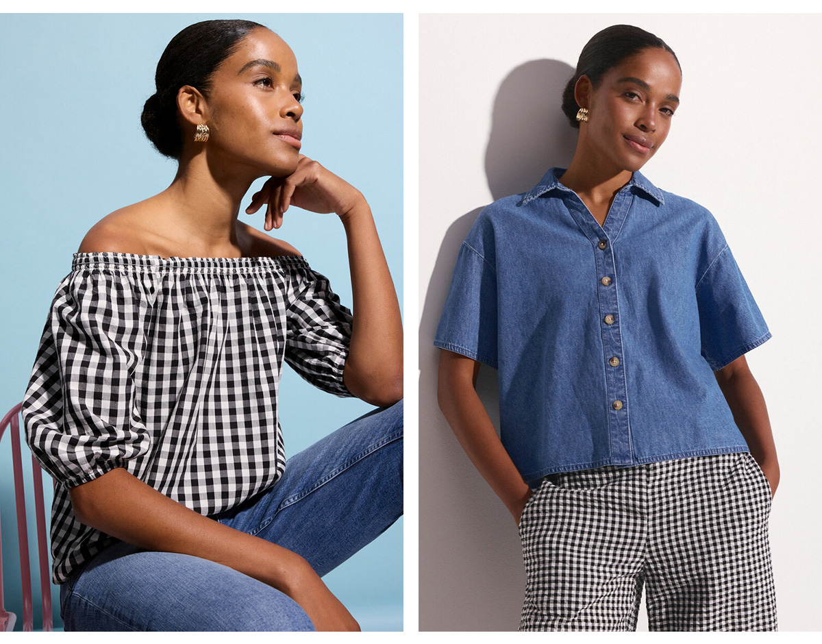 Quadretti e denim