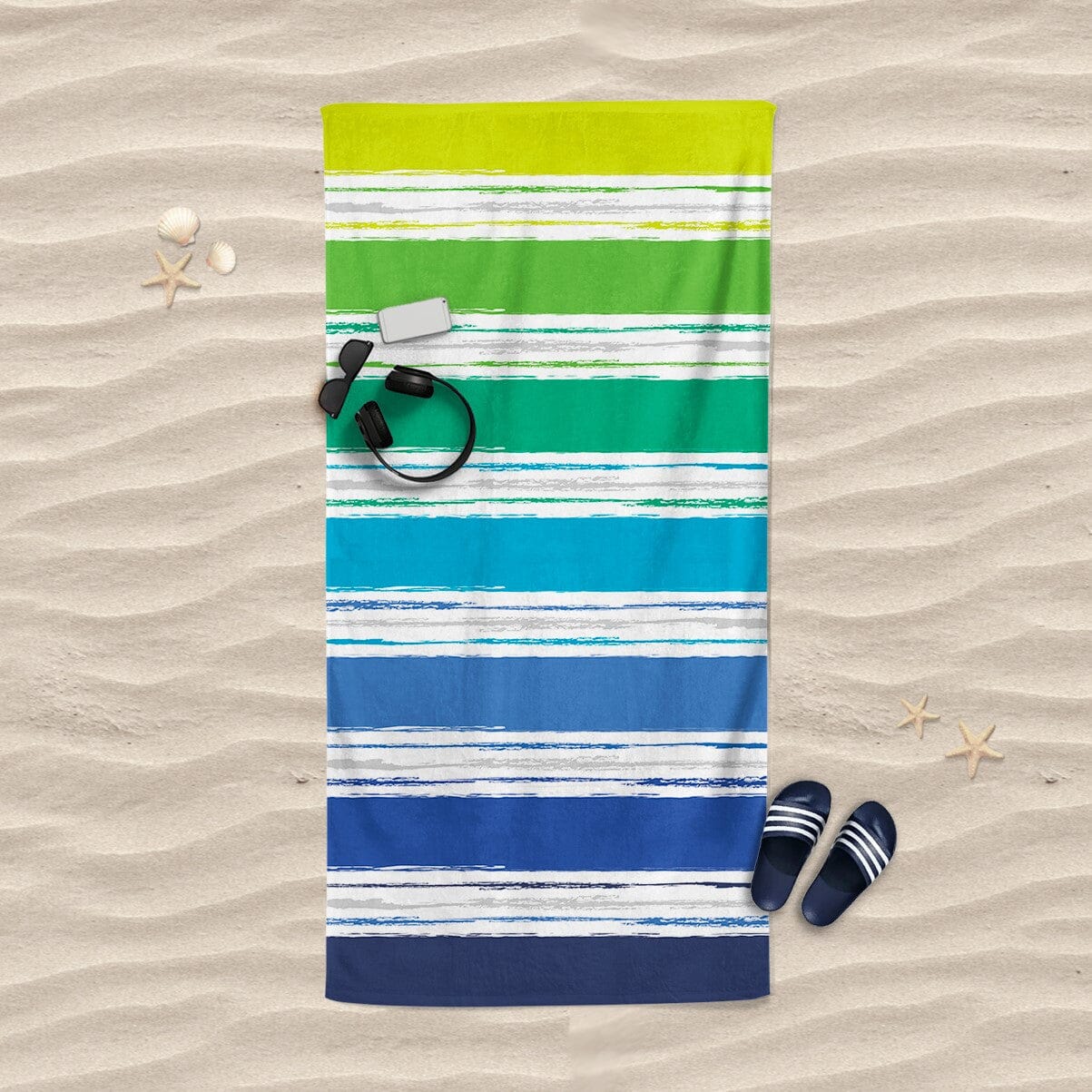 Image of Telo Mare in Puro <br>Cotone Jacquard - <b>Malibù
