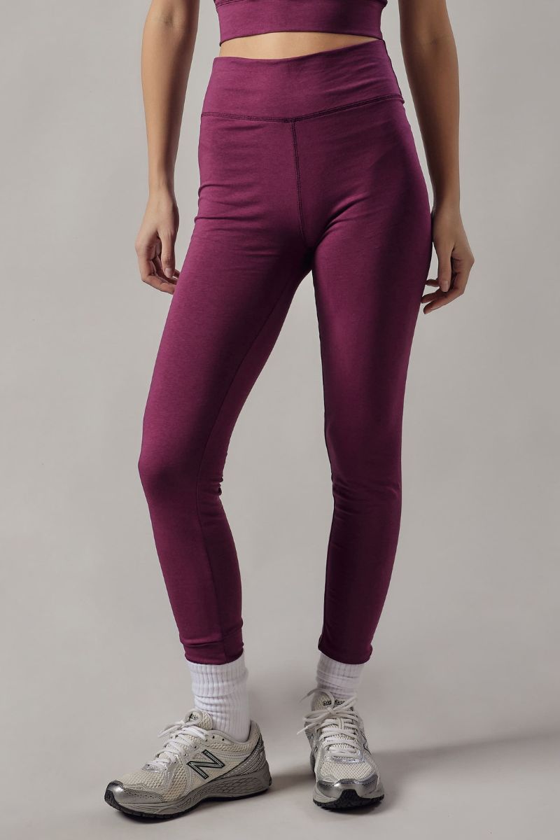 Leggings a Vita Alta Vinaccia