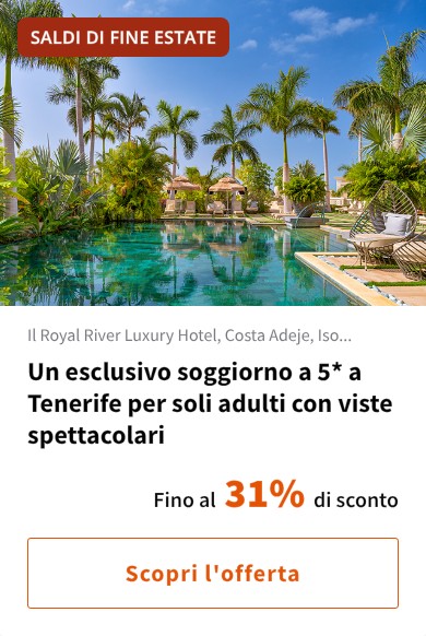 Un esclusivo soggiorno a 5* a Tenerife per soli adulti con viste spettacolari