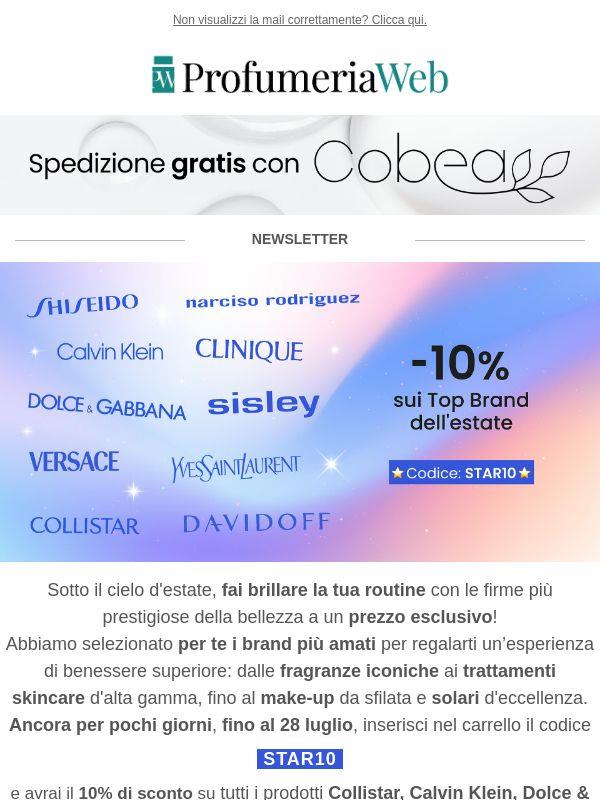 ✨ Ultimi giorni: -10% sui Top Brand dell'estate!