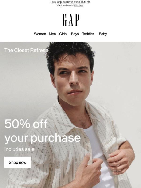 You've been given 50% off your favorites
