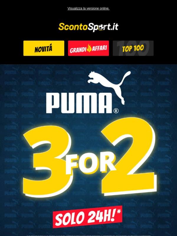 🐆 PUMA 3 PER 2 – SOLO PER 24 ORE! 🔥