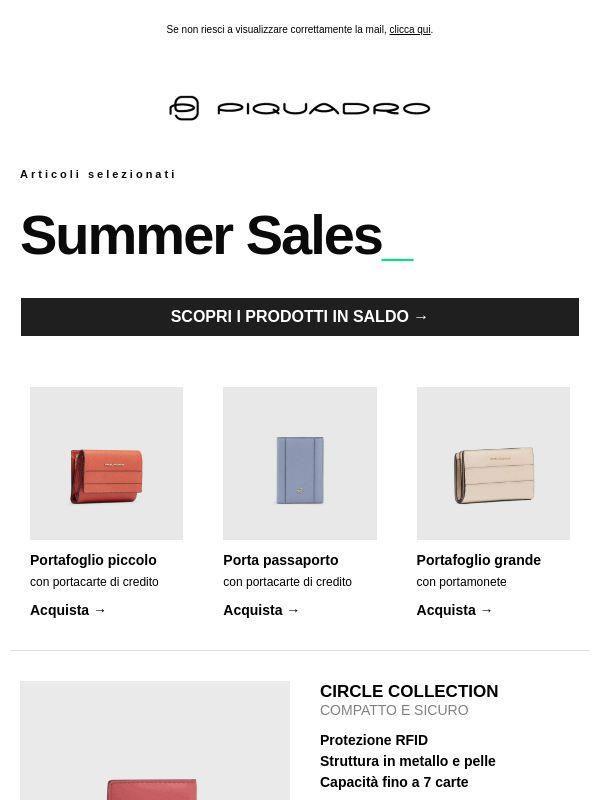 Fino al -40% | I Saldi Piquadro continuano.