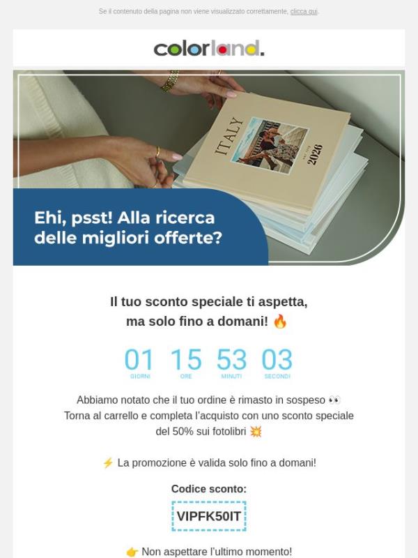 PROMO ALERT! 🚨-50% sui fotolibri solo fino a domani! 🚨