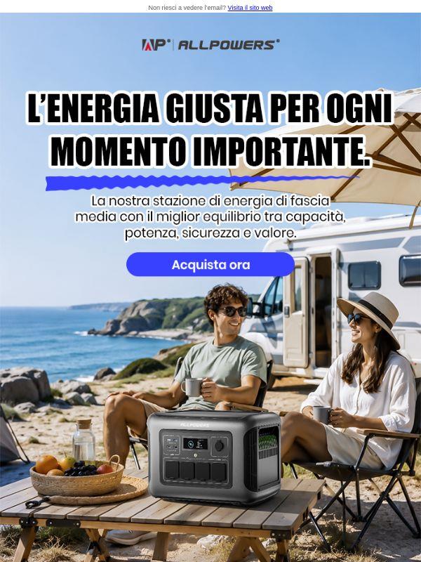 La power station LiFePO4 di taglia media più conveniente.