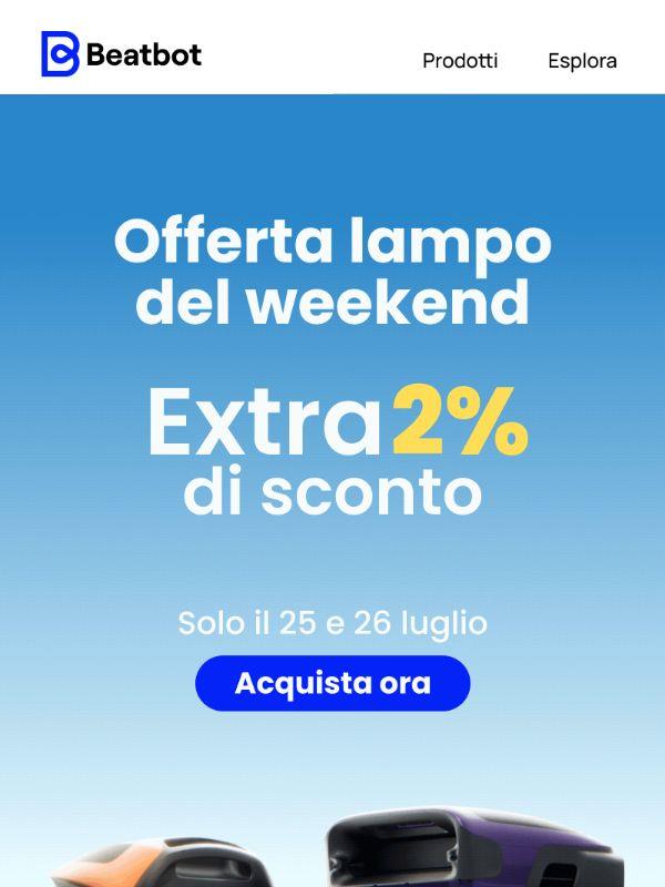Le offerte lampo iniziano questo fine settimana.
