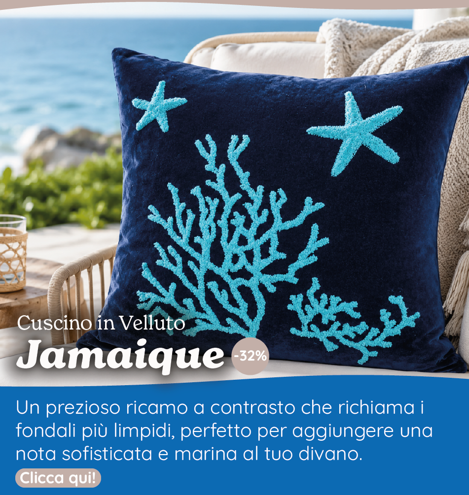 Cuscino in Velluto disegno Corallo - Jamaique