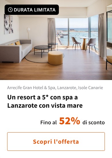 Un resort a 5* con spa a Lanzarote con vista mare
