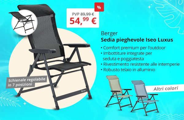 Sedia pieghevole Berger Iseo Luxus