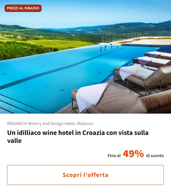 Un idilliaco wine hotel in Croazia con vista sulla valle