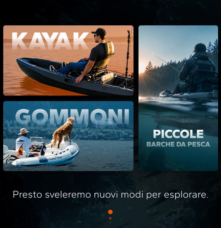 Argoseeker per kayak, gommoni e piccole barche da pesca.