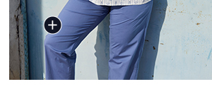 Pantaloni chino a 7/8 modello Ruby con taglio della gamba dritto e ampio e cintura elastica