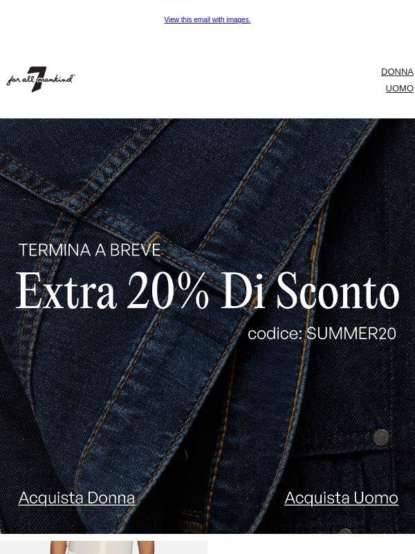 SALDI | EXTRA 20% SUI TUOI LAVAGGI PREFERITI