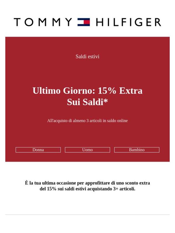 Ultimo giorno: 15% extra sui saldi