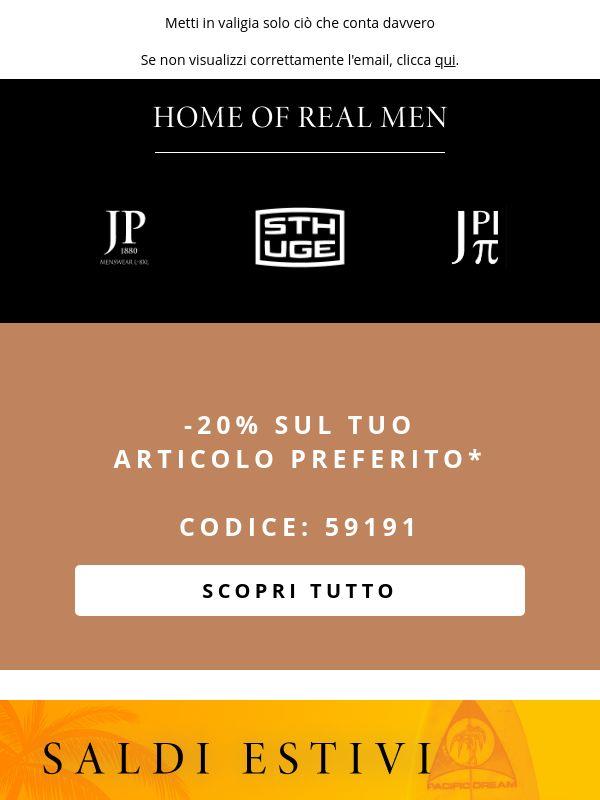 -20% sul tuo articolo preferito! 🎉