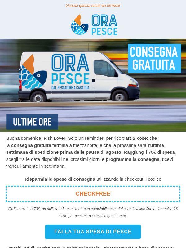 Ricorda, Fish Lover! Puoi avere la 🚚 consegna gratuita è fino a mezzanotte!
