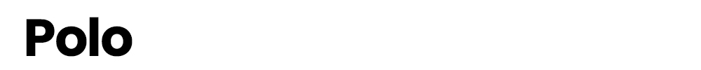 Polo logo — bold black text wordmark on a white background, simple brand wordmark