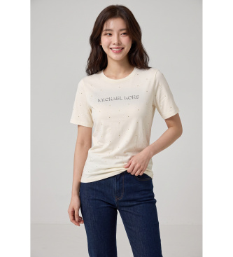 T-shirt Classic MK Stud bianco sporco