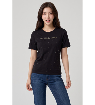 T-shirt classica MK Stud nera