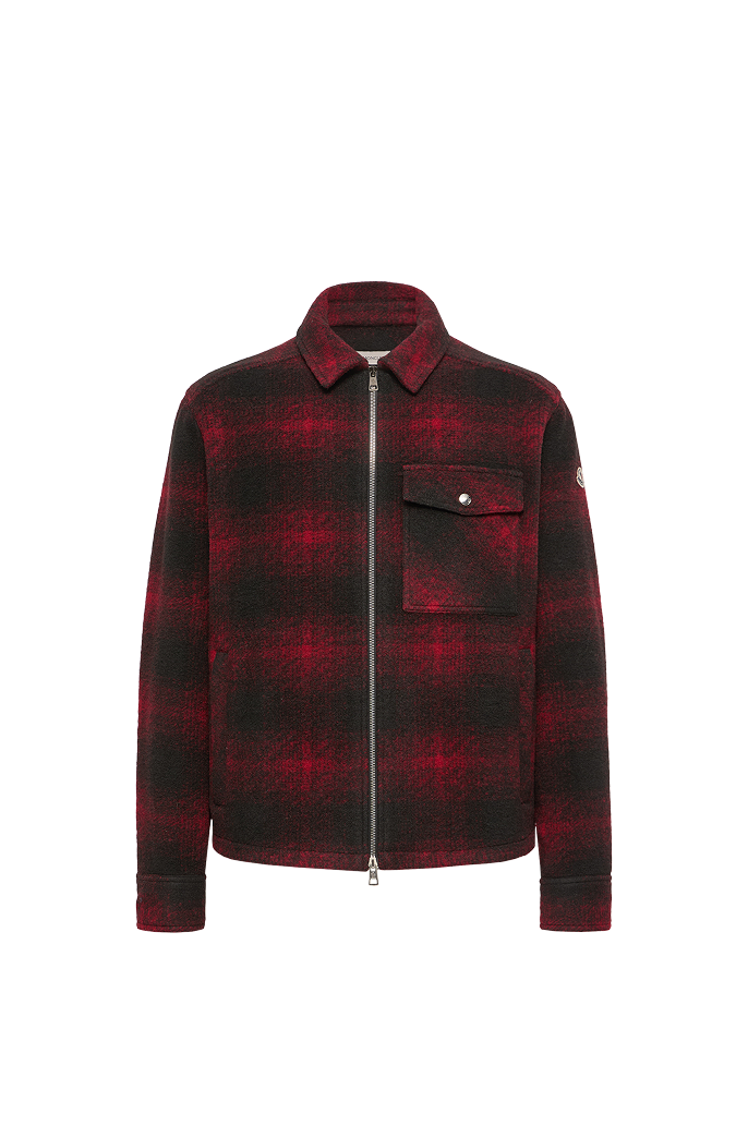 Camicia con zip in jersey a quadri