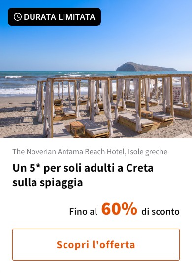 Un 5* per soli adulti a Creta sulla spiaggia