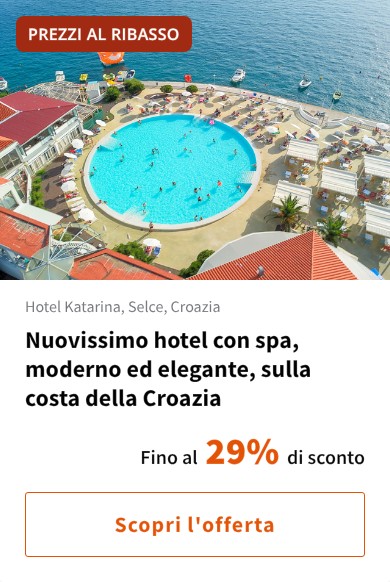 Nuovissimo hotel con spa, moderno ed elegante, sulla costa della Croazia