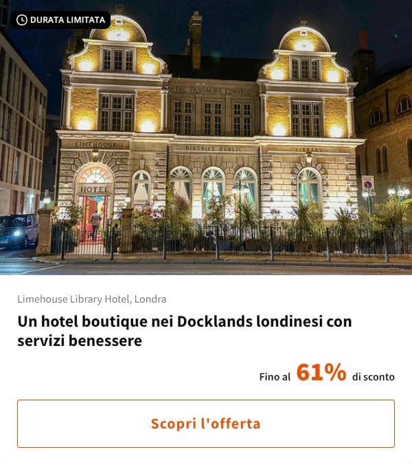 Un hotel boutique nei Docklands londinesi con servizi benessere