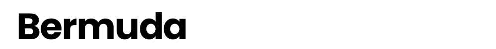 Bold black word Bermuda on a white background, logo-style wordmark