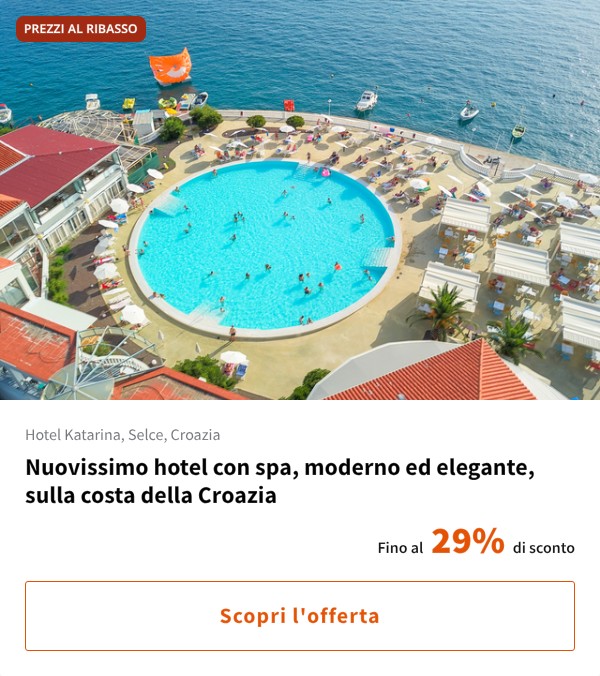 Nuovissimo hotel con spa, moderno ed elegante, sulla costa della Croazia