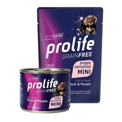 Image of Prolife Puppy Sensitive Mini Maiale e patate umido cucciolo