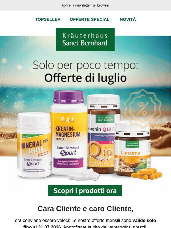 Non perdete l'occasione: Offerte di luglio⏳
