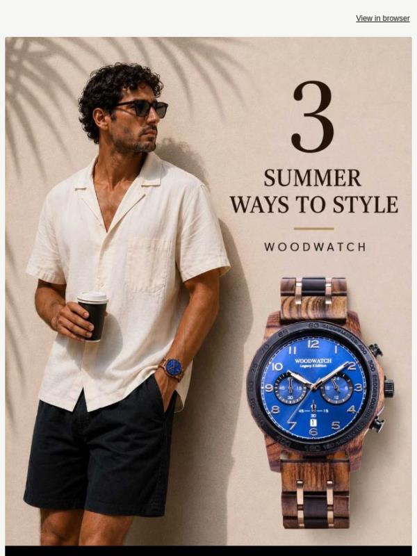 One watch. Three summer looks. 💙