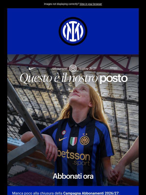 Ultima occasione per abbonarti. Il tuo posto ti aspetta 🏟⚫🔵