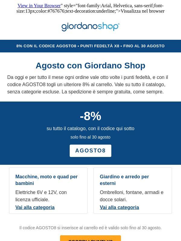 ☀️ Agosto comincia adesso