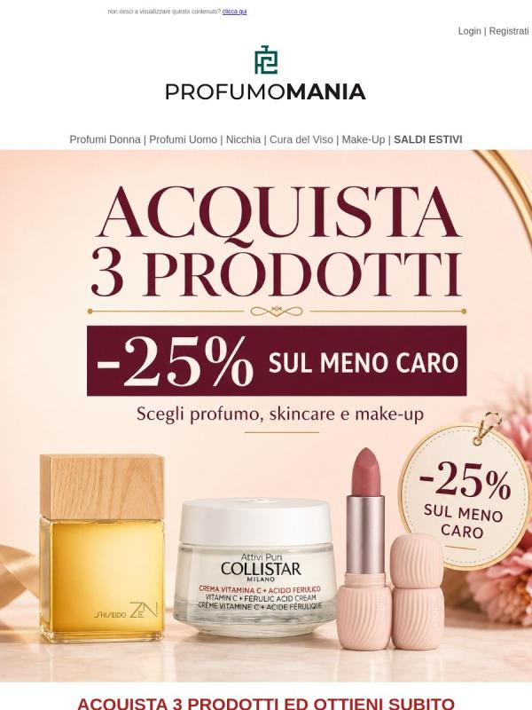 🌞Acquista 3 Prodotti 🔜 Extra Sconto del 25% sul meno caro🛒