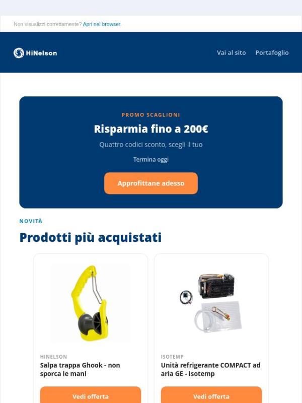 🚨 TERMINA OGGI: Sconto fino a 200€