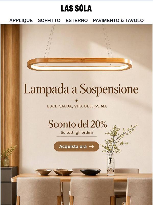 ✨ Luce Soffusa, Linee Semplici — 20% di Sconto sulla Nostra Serie di Illuminazione in Legno Signature.