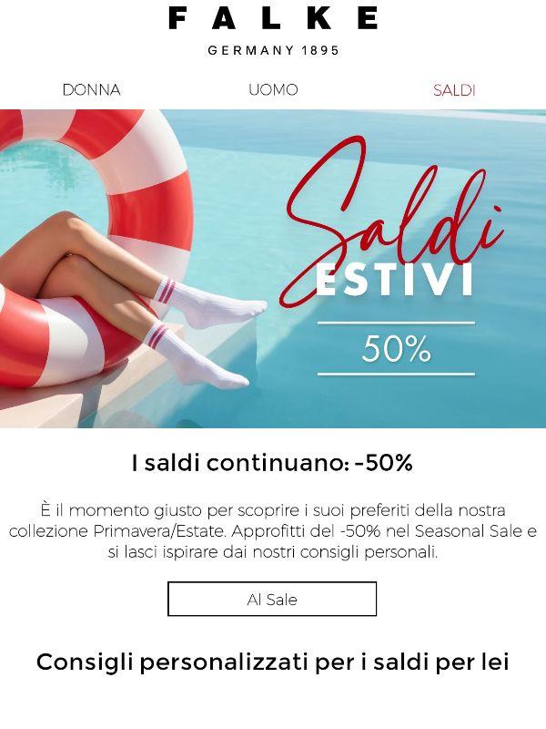 I saldi continuano: -50%