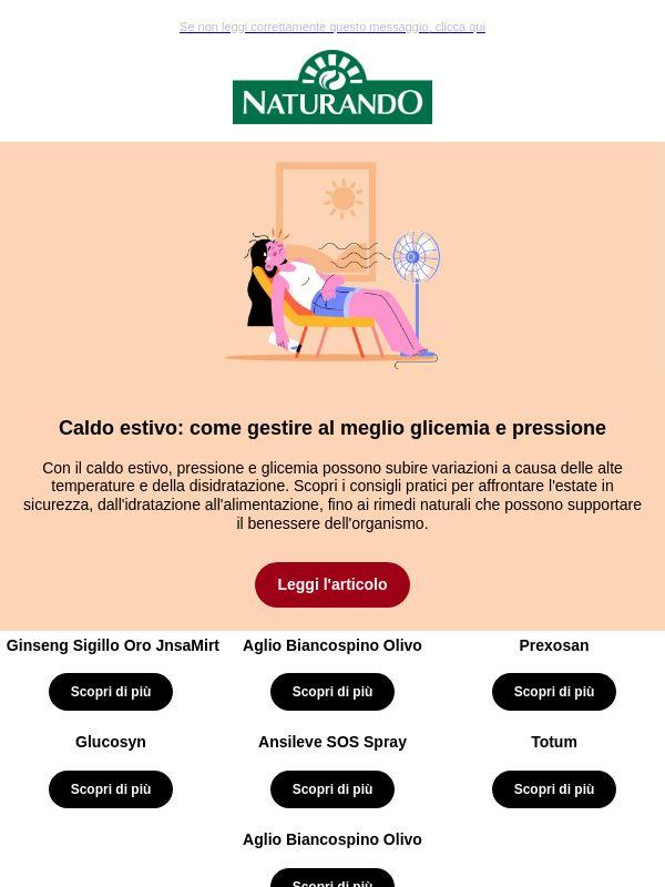 Caldo intenso? Ecco come prenderti cura di pressione e glicemia