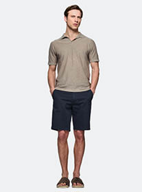 Polo in maglia cotone e lino