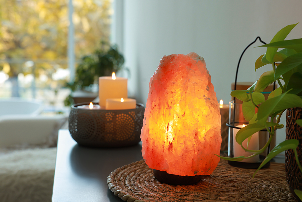 Omaggio Lampada di Sale Himalayano Naturale