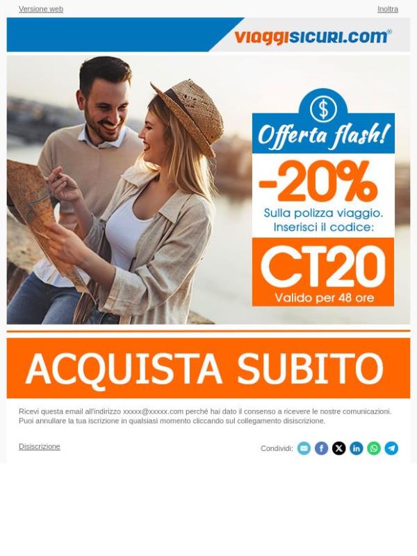 - 20% su tutte le nostre polizze!