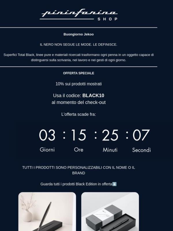 BLACK EDITION. Il design sceglie il nero.