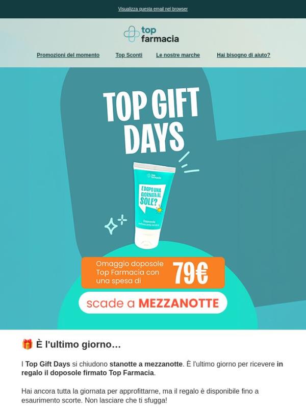 🎁 Ultimo giorno per il doposole in regalo!