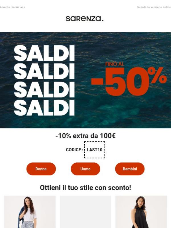 🔥 -10% extra con il tuo nuovo codice